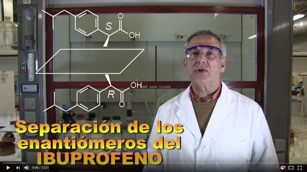 VIDEO Separación enantiómeros ibuprofeno